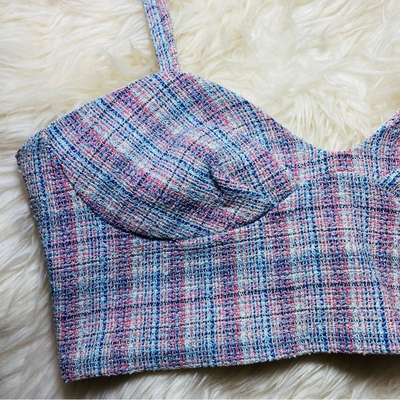 ZARA TWEED CORSET TOP SMALL - Picture 3 of 9